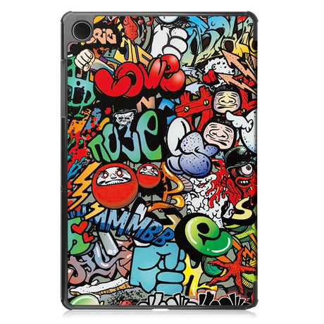 Samsung Galaxy Tab A11+ (Plus) EIDERWOOD Kunstskinn Flipp Deksel med Motiv - Graffiti