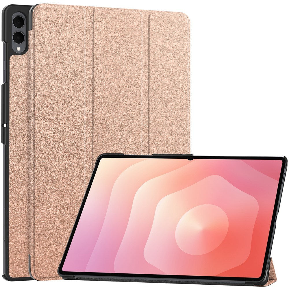 Samsung Galaxy Tab S11 Ultra EIDERWOOD Skinn Deksel m. Stativfunksjon - Rose Gold