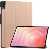 Samsung Galaxy Tab S11 Ultra EIDERWOOD Skinn Deksel m. Stativfunksjon - Rose Gold