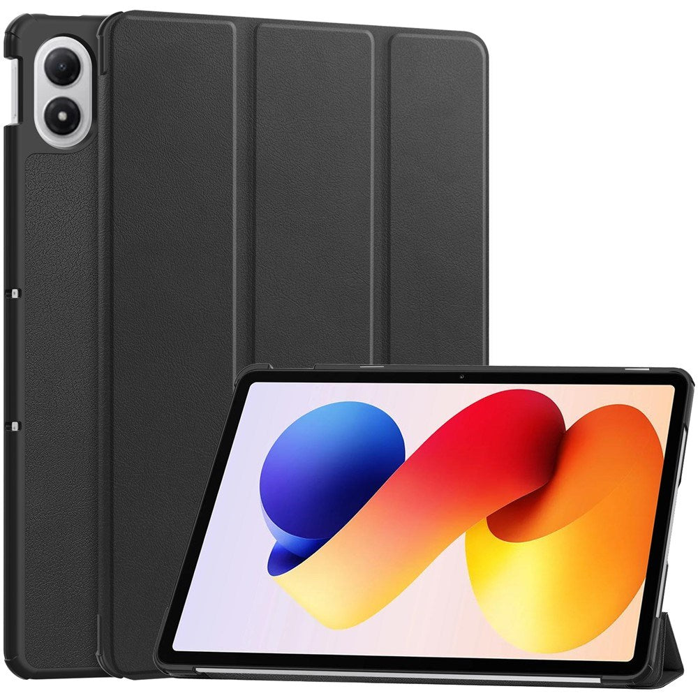 Xiaomi Redmi Pad 2 Pro EIDERWOOD Kunstskinn Flip Deksel - Svart