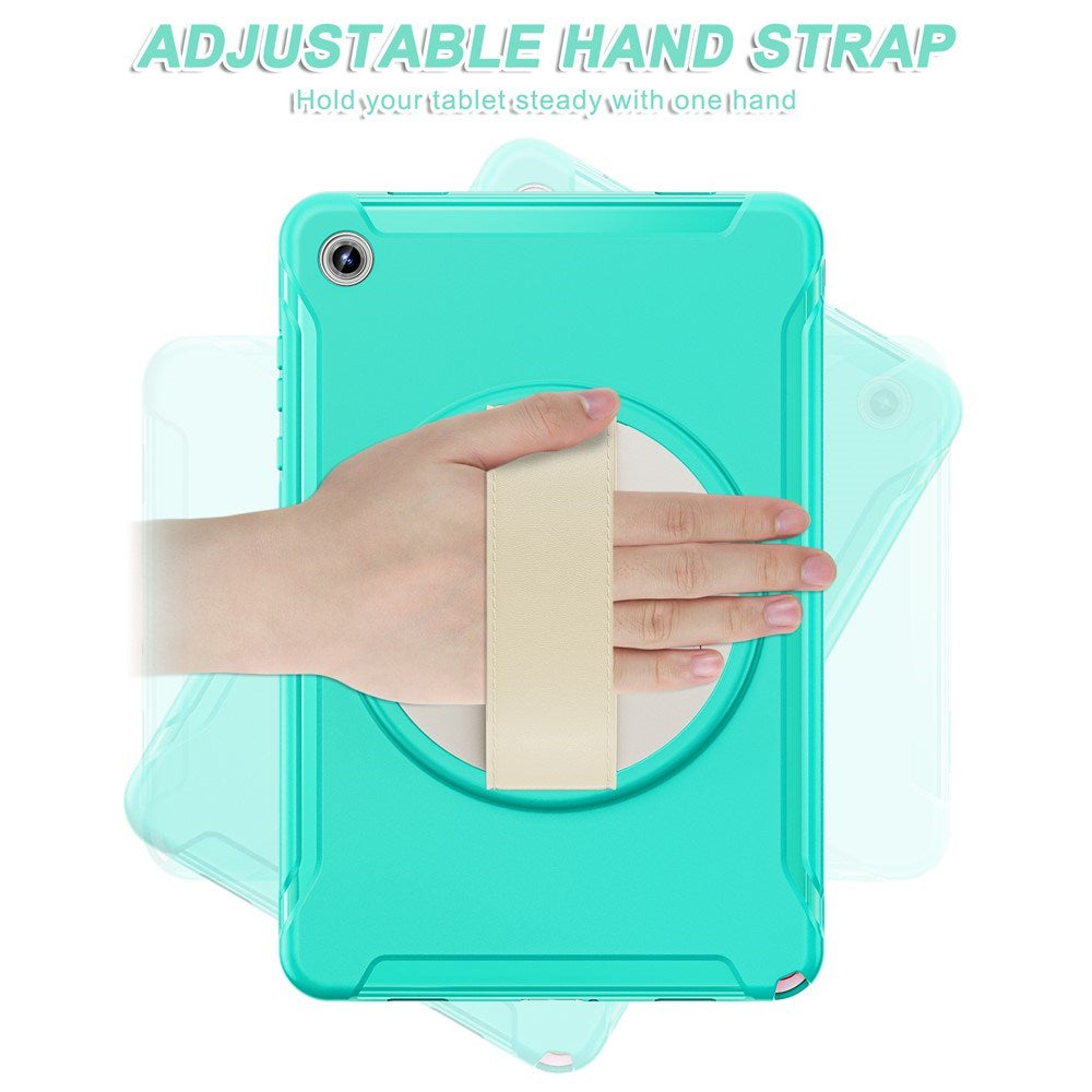 Samsung Galaxy Tab A11+ (Plus) EIDERWOOD Støtsikkert Deksel med 360 Graders Roterbar Støtte - Turkis