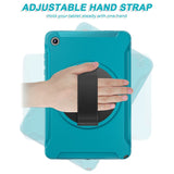 Samsung Galaxy Tab A11+ (Plus) EIDERWOOD Støtsikkert Deksel med 360 Graders Roterbar Støtte - Petroleumsblå