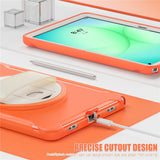 Samsung Galaxy Tab A11+ (Plus) EIDERWOOD Støtsikkert Deksel med 360 Graders Roterbar Støtte - Oransje