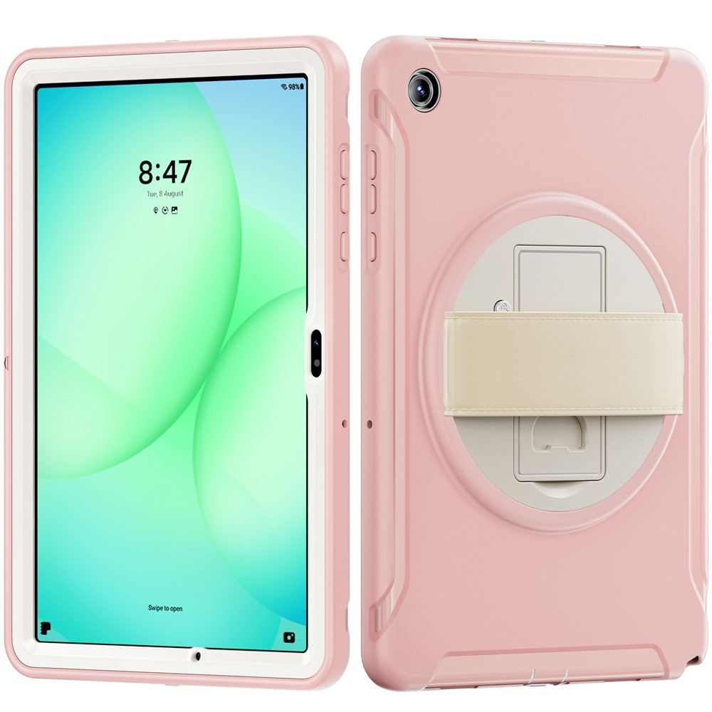 Samsung Galaxy Tab A11+ (Plus) EIDERWOOD Støtsikkert Deksel med 360 Graders Roterbar Støtte - Rosa