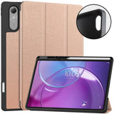 Lenovo Idea Tab Pro (2. Gen.) 13" EIDERWOOD Kunstskinn Flip Deksel m. Stativfunksjon & Pencil Holder - Rose Gold