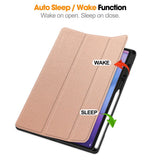 Lenovo Idea Tab Pro (2. Gen.) 13" EIDERWOOD Kunstskinn Flip Deksel m. Stativfunksjon & Pencil Holder - Rose Gold