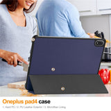 OnePlus Pad 4 EIDERWOOD Flipdeksel i Kunstskinn - Blå