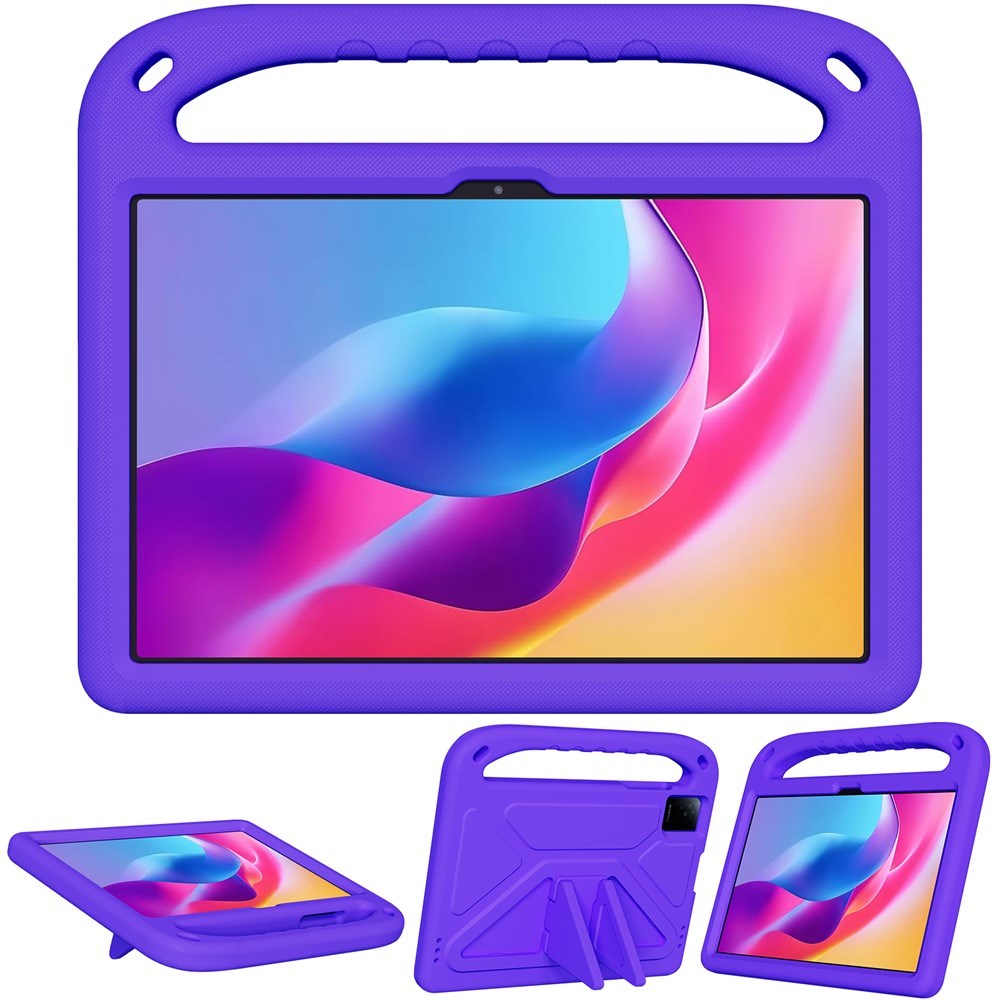 TCL Tab 10L Gen 4 EIDERWOOD Barne Deksel m. Håndtak & Stativ - Lilla