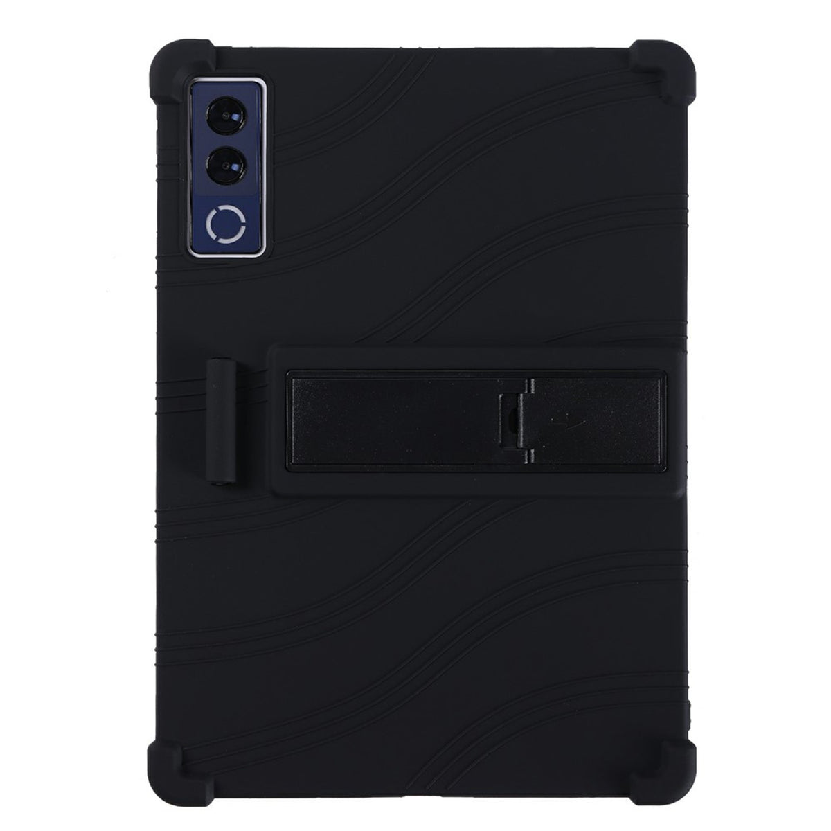 Lenovo Yoga Tab Plus Gen 2 13" EIDERWOOD Robust Silikon Deksel m. Justerbar Kickstand & Støtabsorberende Hjørner - Svart