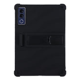 Lenovo Yoga Tab Plus Gen 2 13" EIDERWOOD Robust Silikon Deksel m. Justerbar Kickstand & Støtabsorberende Hjørner - Svart