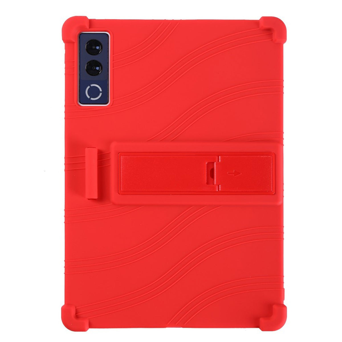 Lenovo Yoga Tab Plus Gen 2 13" EIDERWOOD Robust Silikon Deksel m. Justerbar Kickstand & Støtabsorberende Hjørner - Rød