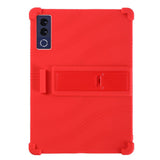 Lenovo Yoga Tab Plus Gen 2 13" EIDERWOOD Robust Silikon Deksel m. Justerbar Kickstand & Støtabsorberende Hjørner - Rød