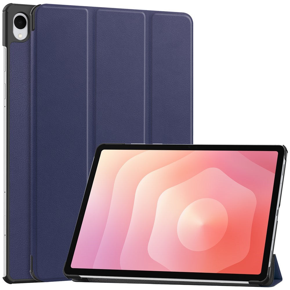 Samsung Galaxy Tab S12+ (Plus) EIDERWOOD Kunstskinn Deksel med Stativfunksjon - Blå