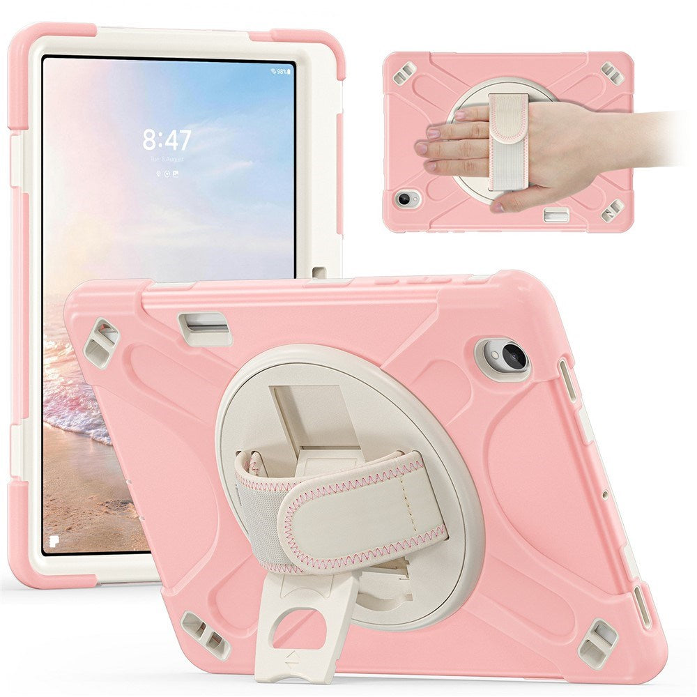 Samsung Galaxy Tab S12+ (Plus) EIDERWOOD Hybrid Hantverkar Deksel m. Støtteben - Rosa