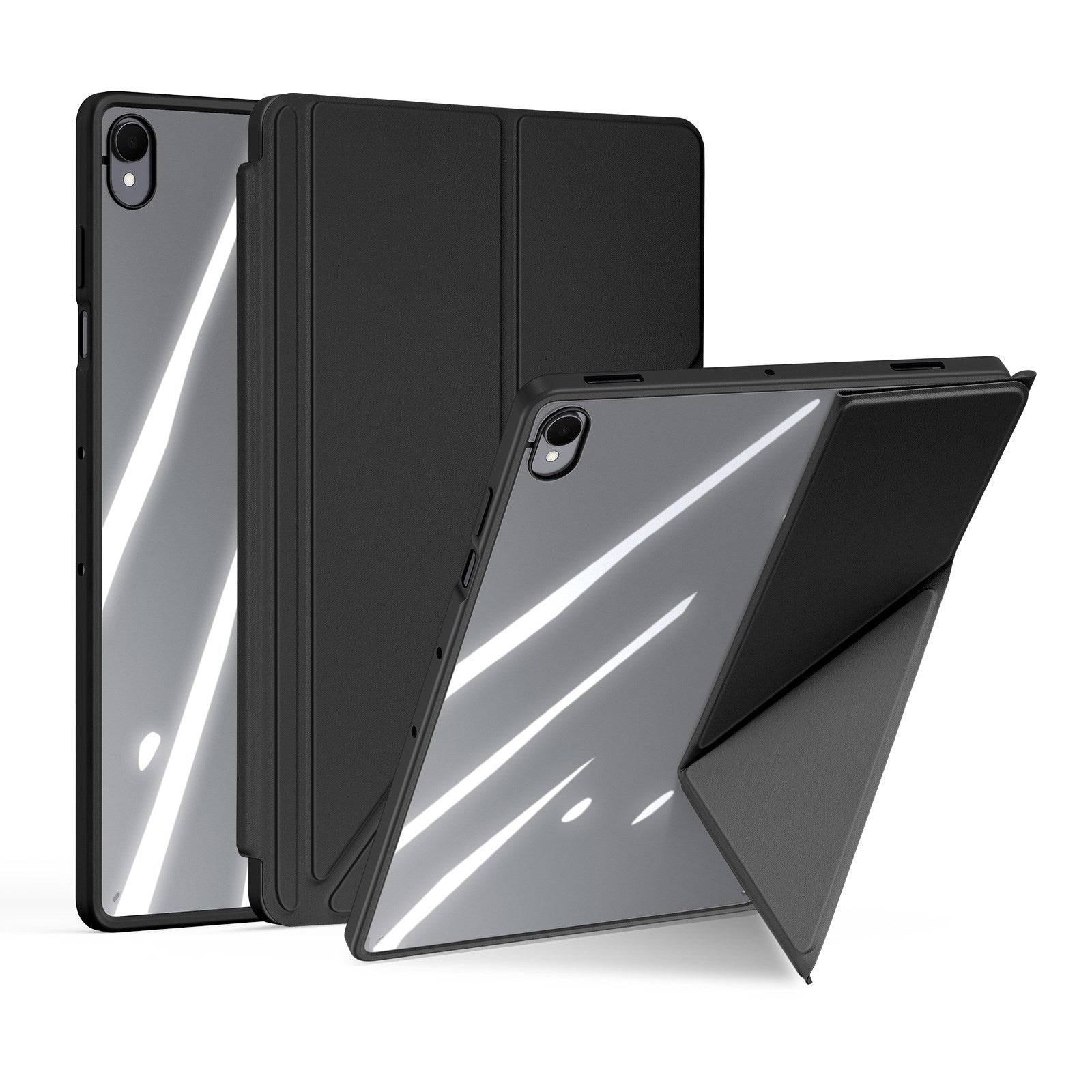 Samsung Galaxy Tab S12+ (Plus) DUX DUCIS Origami Hybrid Kunstskinn Flip Deksel - Svart
