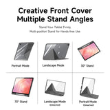 Samsung Galaxy Tab S12+ (Plus) DUX DUCIS Origami Hybrid Kunstskinn Flip Deksel - Grå