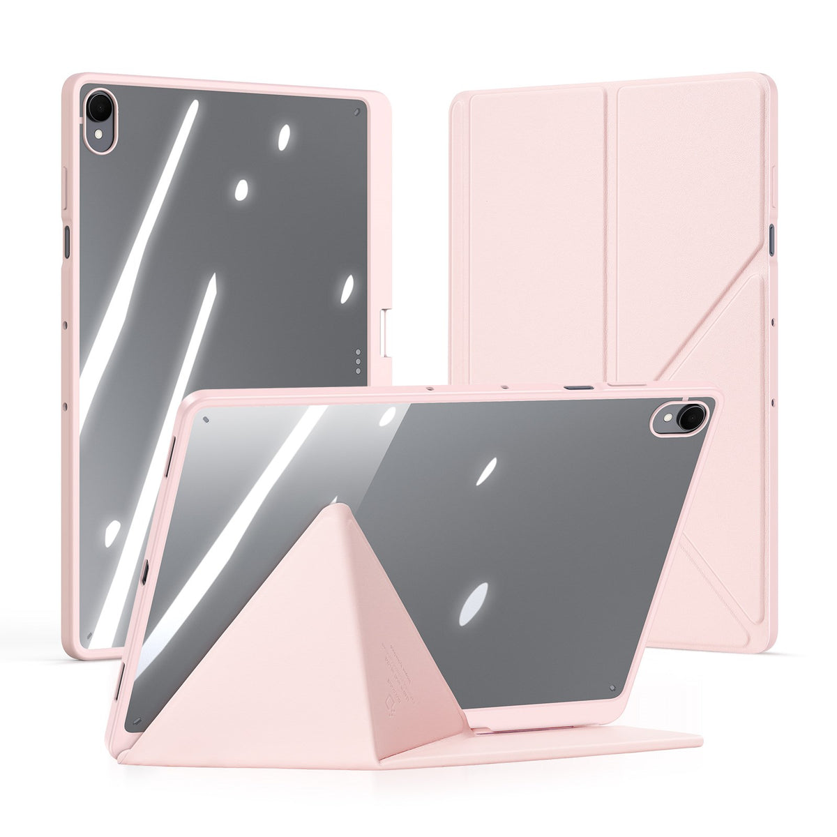 Samsung Galaxy Tab S12+ (Plus) DUX DUCIS Origami Hybrid Kunstskinn Flip Deksel - Rosa