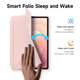 Samsung Galaxy Tab S12+ (Plus) DUX DUCIS Origami Hybrid Kunstskinn Flip Deksel - Rosa