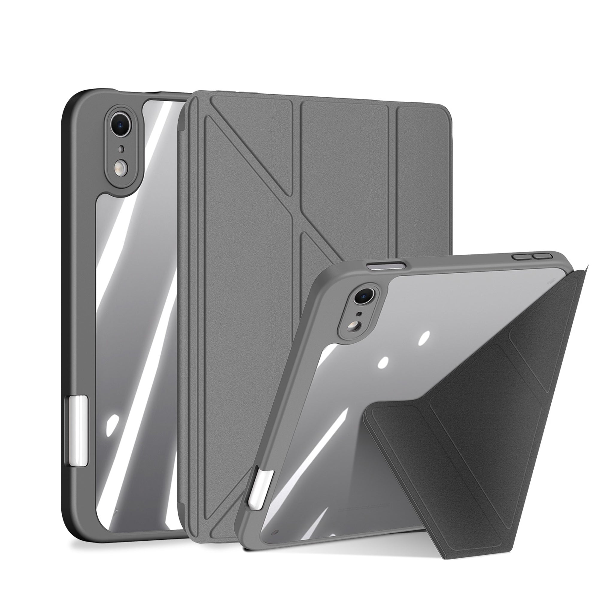 iPad Mini (2026) 8. Gen. DUX DUCIS MAGI Origami Hybrid Flip Deksel m. Ståfunksjon - Grå