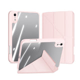 iPad Mini (2026) 8. Gen. DUX DUCIS MAGI Origami Hybrid Flip Deksel m. Ståfunksjon - Rosa
