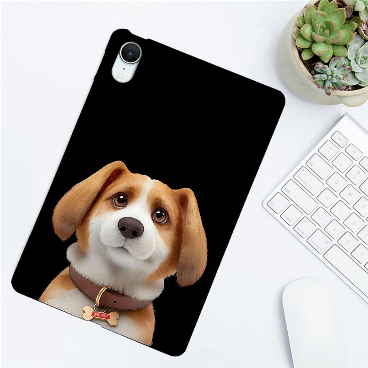 iPad Mini (2026) EIDERWOOD Fleksibelt Plast Deksel - Hund (Beagle-Harrier)