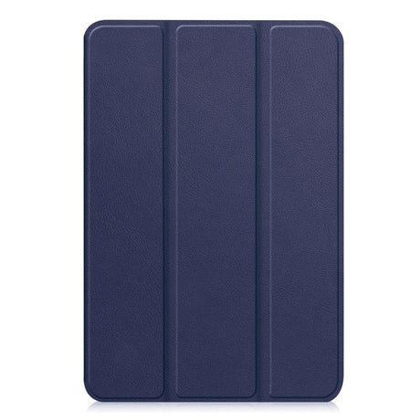 iPad Mini (2026) 8. Gen. EIDERWOOD Kunstskinn Tri-Fold Flip Deksel m. Støttefunksjon - Blå