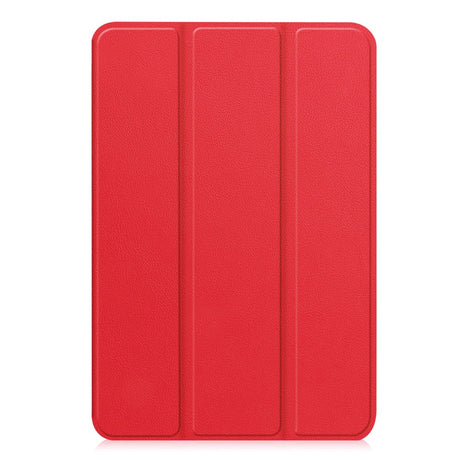 iPad Mini (2026) 8. Gen. EIDERWOOD Kunstskinn Tri-Fold Flip Deksel m. Støttefunksjon - Rød