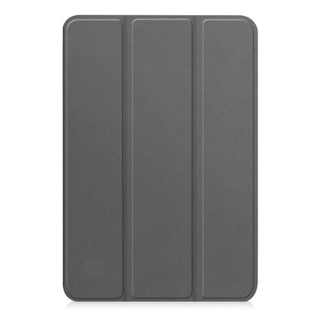 iPad Mini (2026) 8. Gen. EIDERWOOD Kunstskinn Tri-Fold Flip Deksel m. Støttefunksjon - Grå