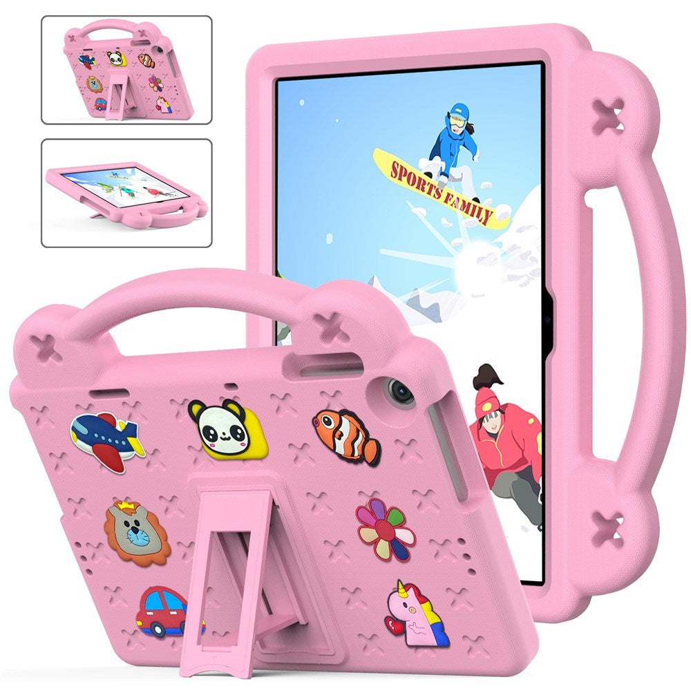 Lenovo Tab M10 (3. Gen) 10.1" (TB-328F/TB-328X) Barnedeksel m. Stativ og Håndholder - Rosa