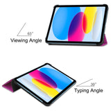 Apple iPad 10.9" (2022) Kunstskinn Flip Deksel m Stativ - Lilla