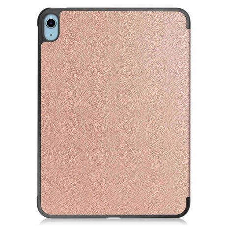 Apple iPad 10.9" (2022) Kunstskinn Flip Deksel m Stativ - Rose Gold