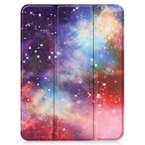 iPad 10.9" (2022) Tri-Fold Flip Deksel I Skinn m. Pennholder - Galaxy