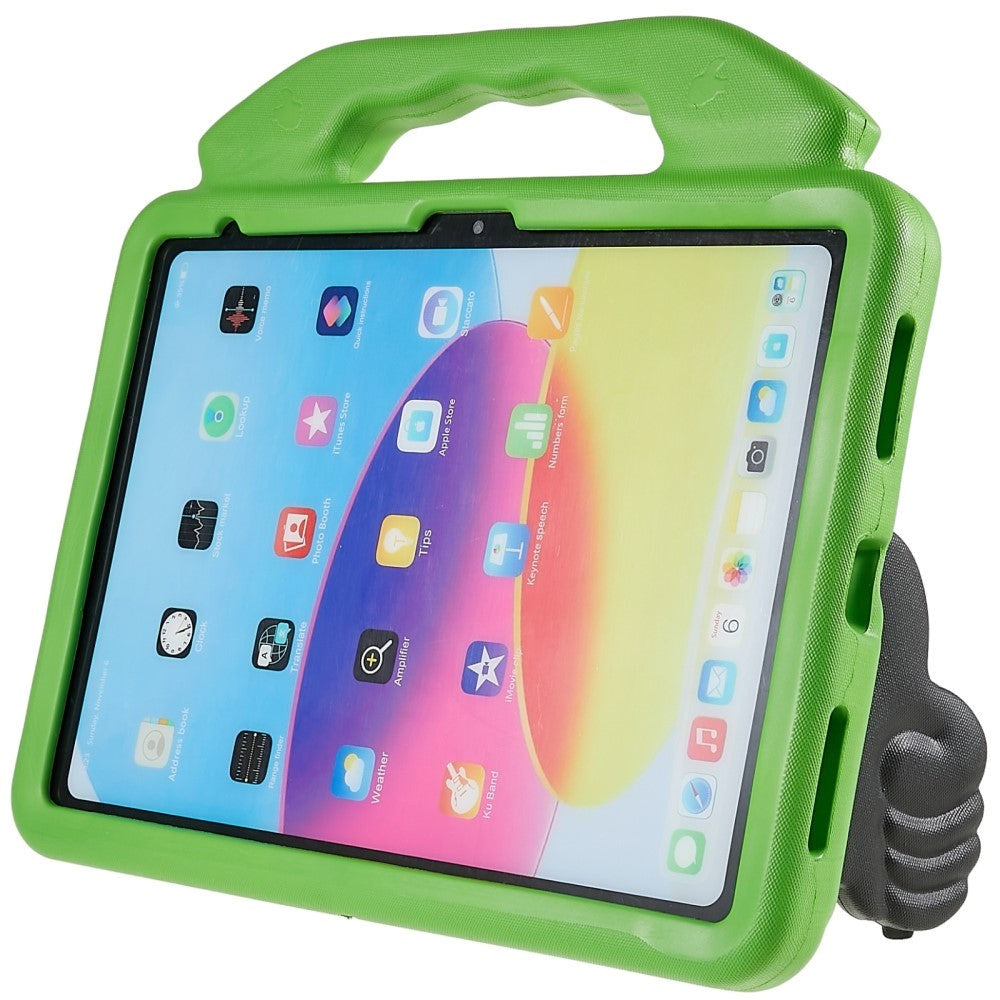 iPad 10.9" (2022) Barnedeksel - Thumb Kickstand Bakdeksel - Grønn