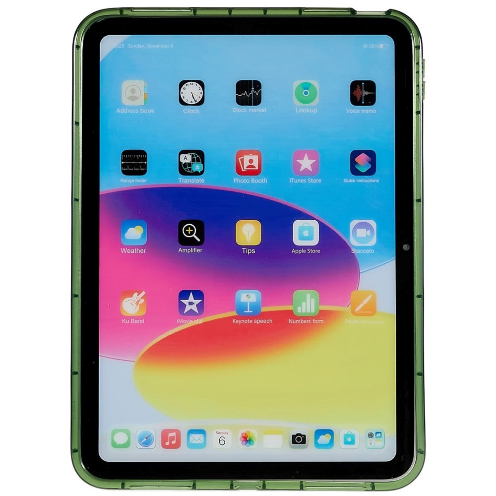 iPad 10.9" (2022) Fleksibelt Bakdeksel - Riller - Grønn