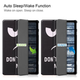 EIDERWOOD Nokia T21 Tri-Fold Deksel i Kunstskinn med Sleep-Funksjon - "Don't Touch Me"