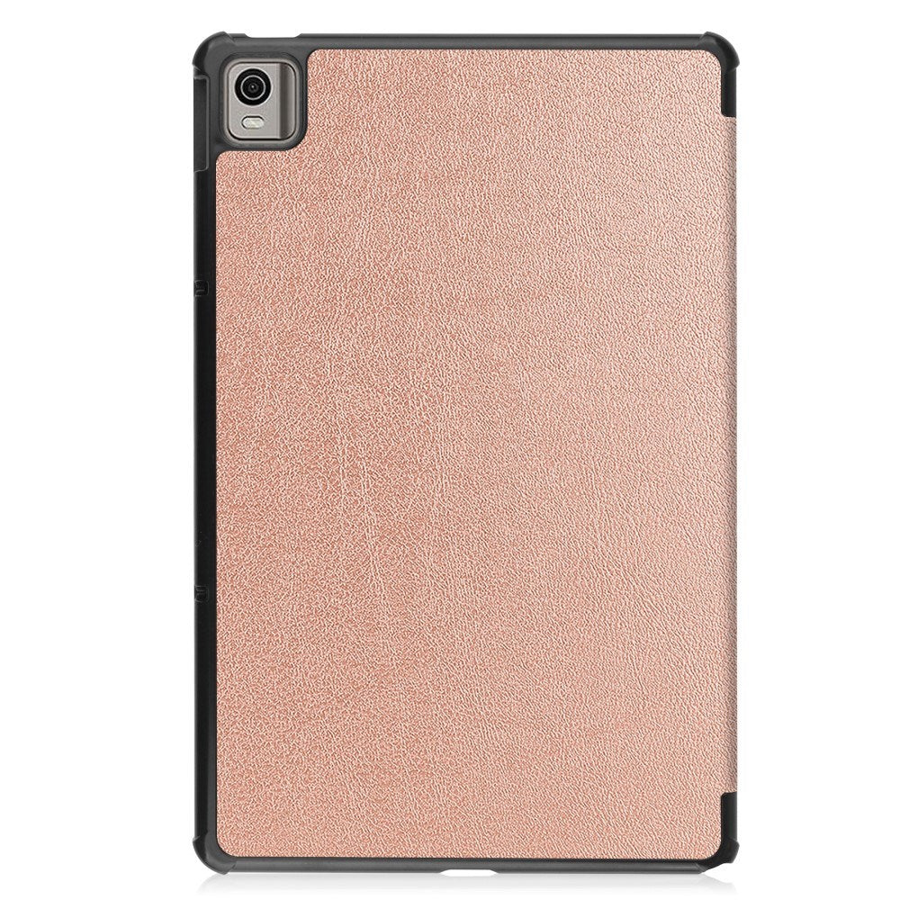 EIDERWOOD Nokia T21 Tri-Fold Kunstskinn Deksel m. Stativfunksjon - Rose Gold