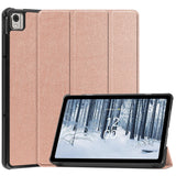 EIDERWOOD Nokia T21 Tri-Fold Kunstskinn Deksel m. Stativfunksjon - Rose Gold