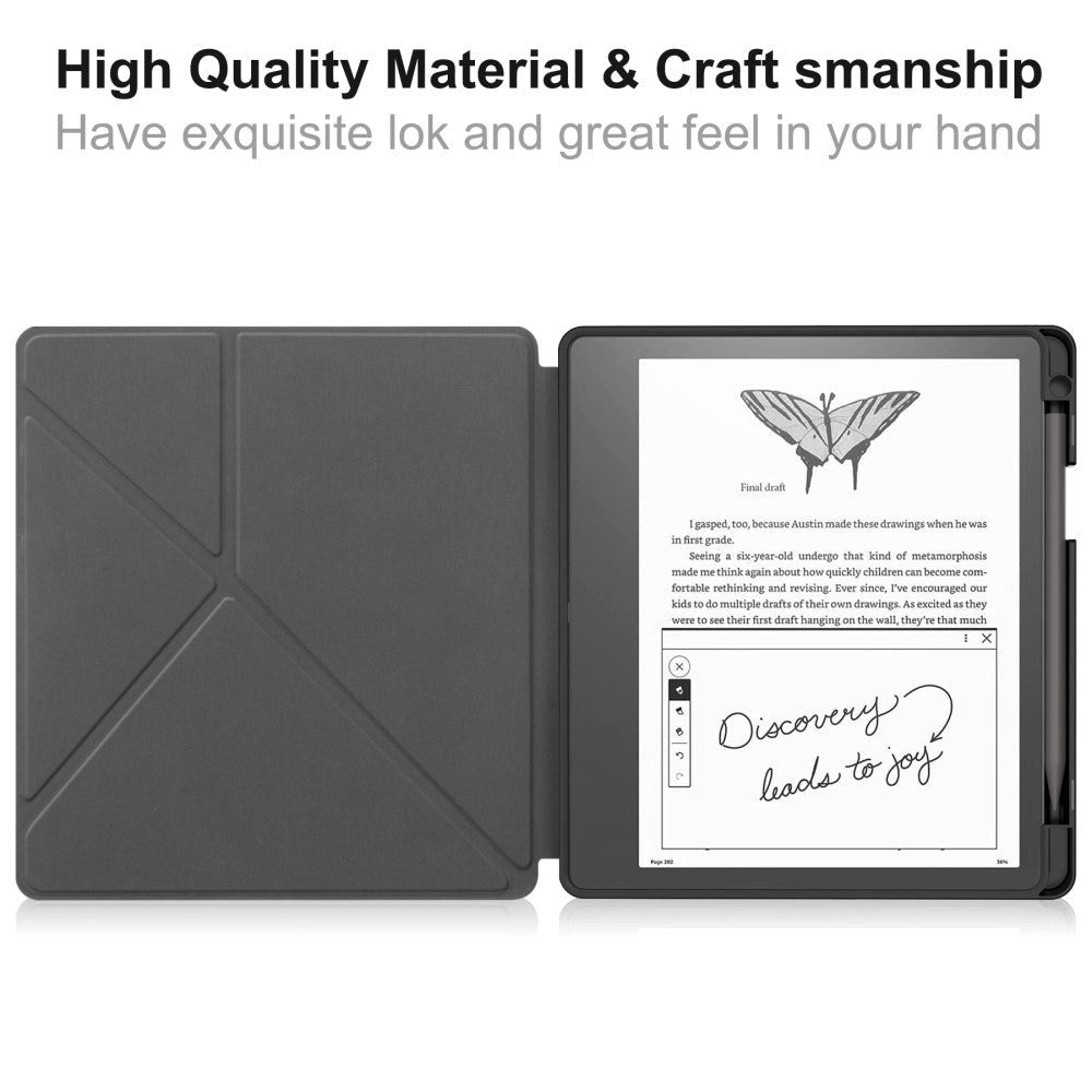 Amazon Kindle Scribe 11th Generation (2022) Origami Skinn Deksel med Penneholder - Katt