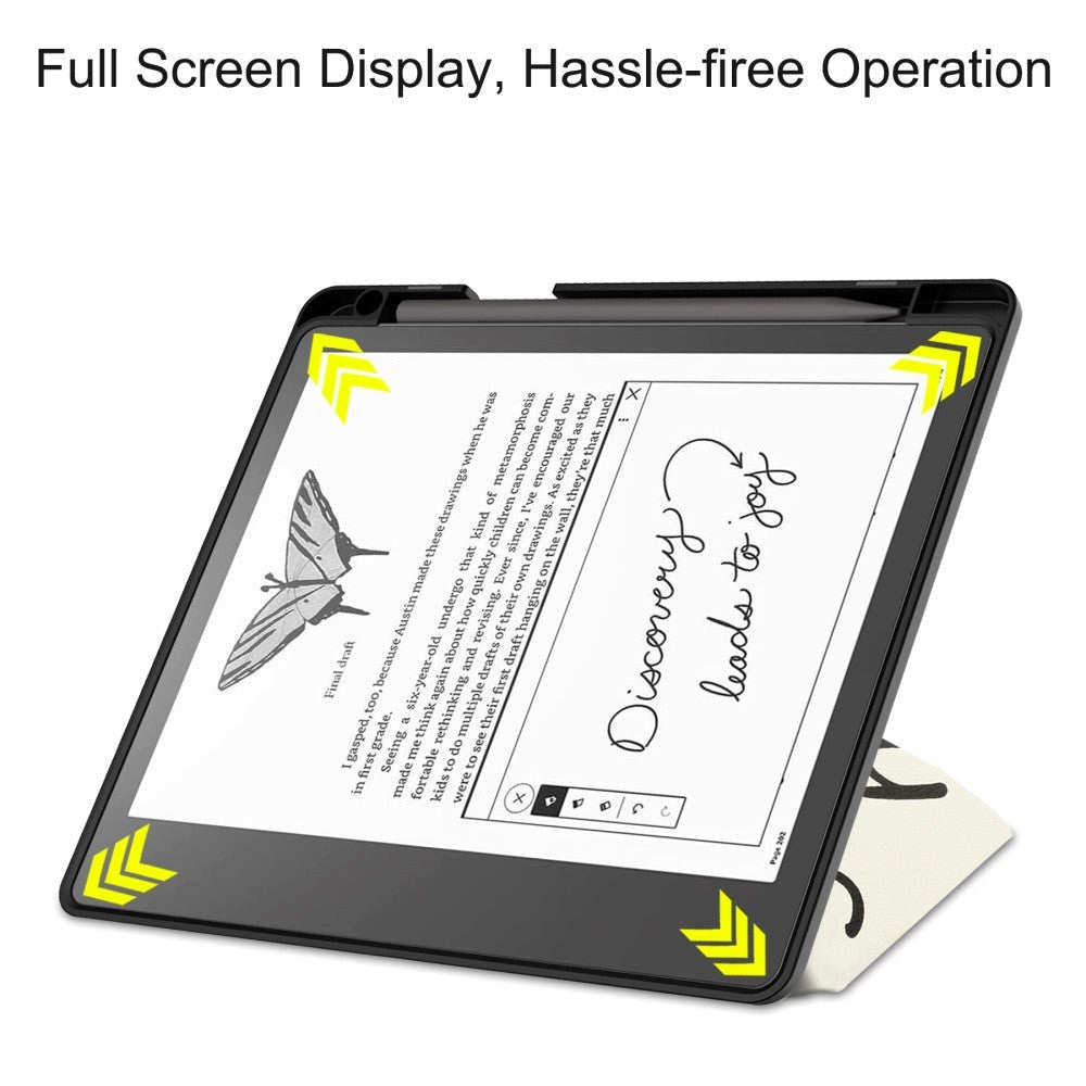 Amazon Kindle Scribe 11th Generation (2022) Origami Skinn Deksel med Penneholder - Katt