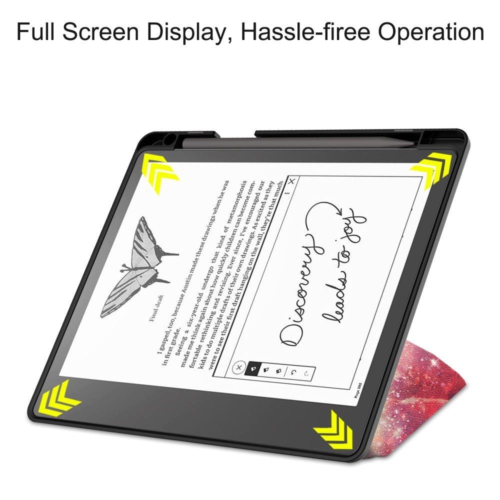 Amazon Kindle Scribe 11th Generation (2022) Origami Skinn Deksel med Penneholder - Galaxy