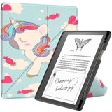 Amazon Kindle Scribe 11th Generation (2022) Origami Skinn Deksel med Penneholder - Enhjørning