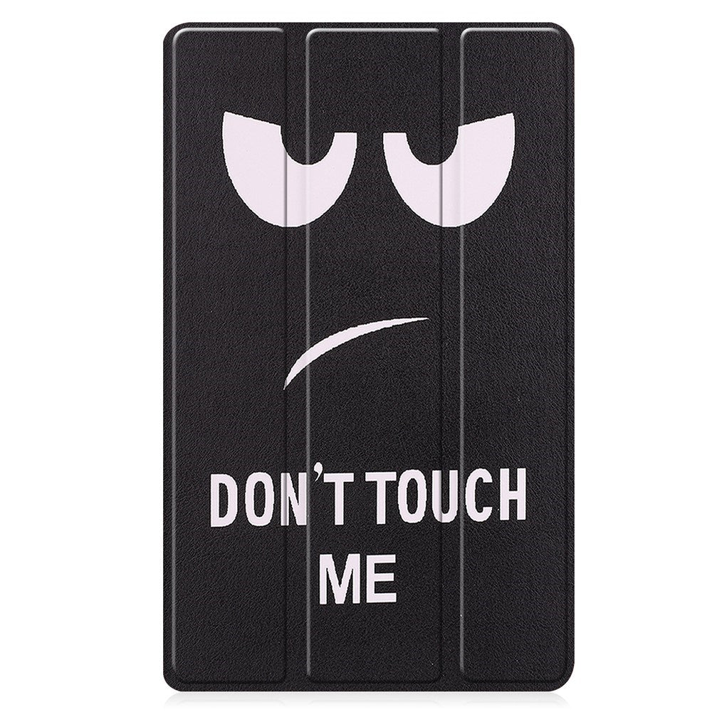 EIDERWOOD Lenovo Tab M8 (4. Gen.) Tri-Fold Kunstskinn Flip Deksel m. Mønster - Don't Touch Me