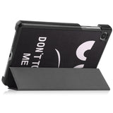EIDERWOOD Lenovo Tab M8 (4. Gen.) Tri-Fold Kunstskinn Flip Deksel m. Mønster - Don't Touch Me