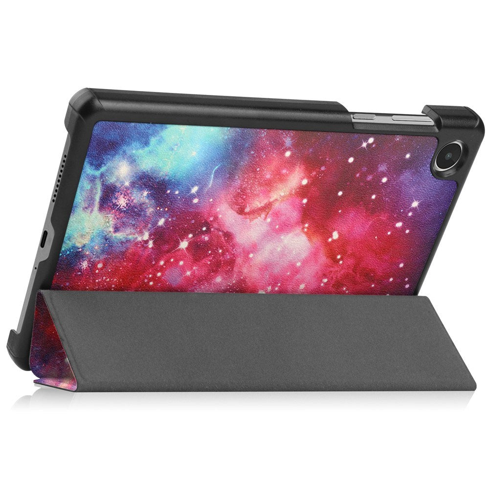 EIDERWOOD Lenovo Tab M8 (4. Gen.) Tri-Fold Kunstskinn Flip Deksel m. Mønster - Galakse