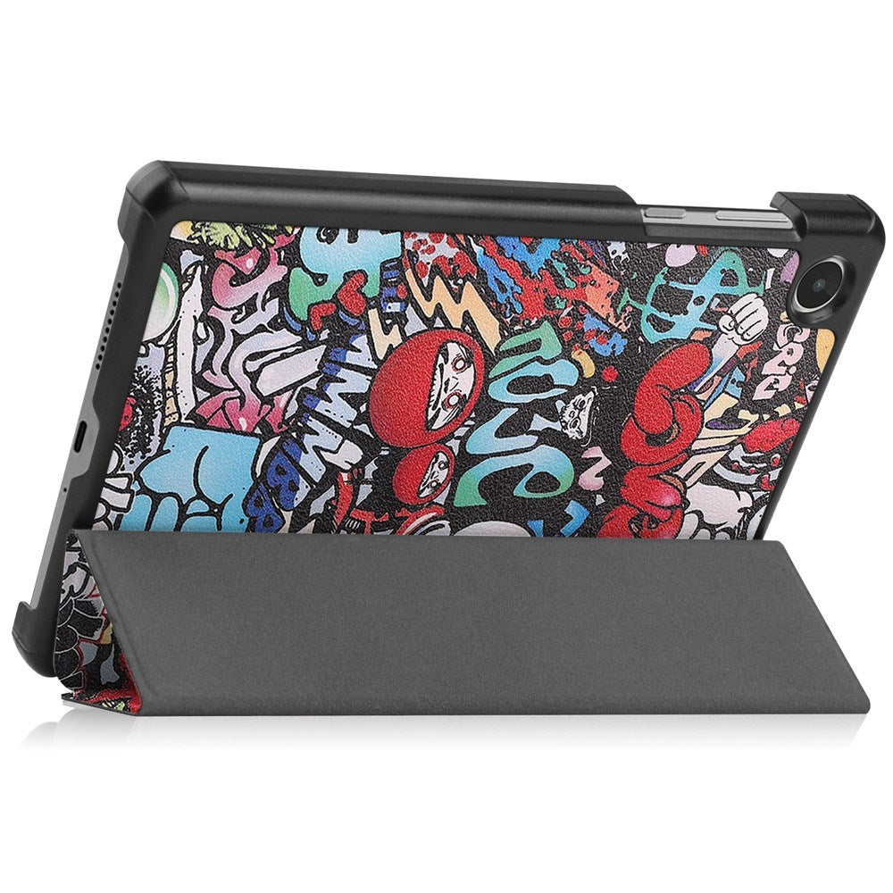 EIDERWOOD Lenovo Tab M8 (4. Gen.) Tri-Fold Kunstskinn Flip Deksel m. Mønster - Graffiti