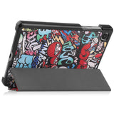 EIDERWOOD Lenovo Tab M8 (4. Gen.) Tri-Fold Kunstskinn Flip Deksel m. Mønster - Graffiti