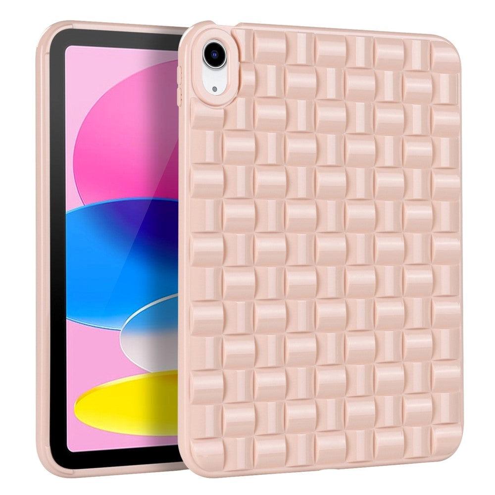 iPad 10.9" (2022) Fleksibelt Plast Deksel - Flettdesign - Rosa