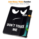 OnePlus Pad / Oppo Pad 2 Kunstskinn Flip Deksel m. Tri-fold Stativ & Vekkefunksjon - "Don't Touch Me"