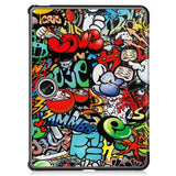 OnePlus Pad / Oppo Pad 2 Kunstskinn Flip Deksel m. Tri-fold Stativ & Vekkefunksjon - Grafitti