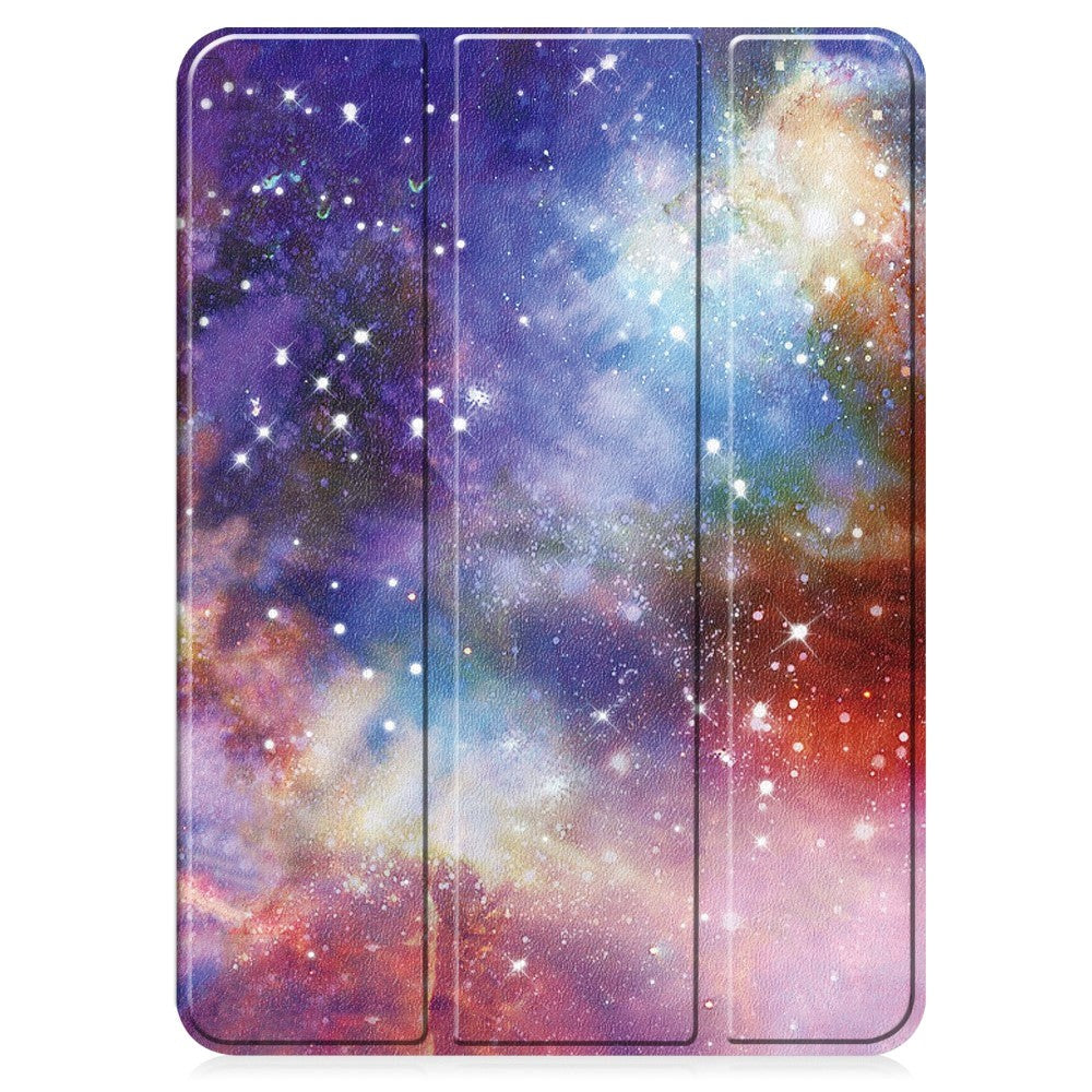 OnePlus Pad / Oppo Pad 2 Kunstskinn Flip Deksel m. Tri-fold Stativ & Vekkefunksjon - Galaxy